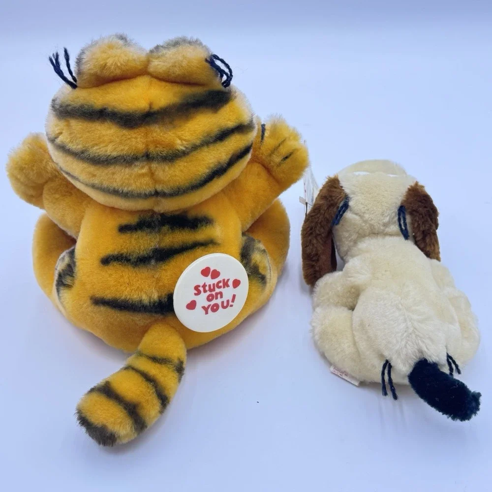 VTG Garfield & Odie Plush Car Window Suction Cup Cling Jointed Head Stuck On You